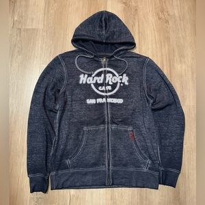 Hard Rock Cafe Navy Zip up Hoodie